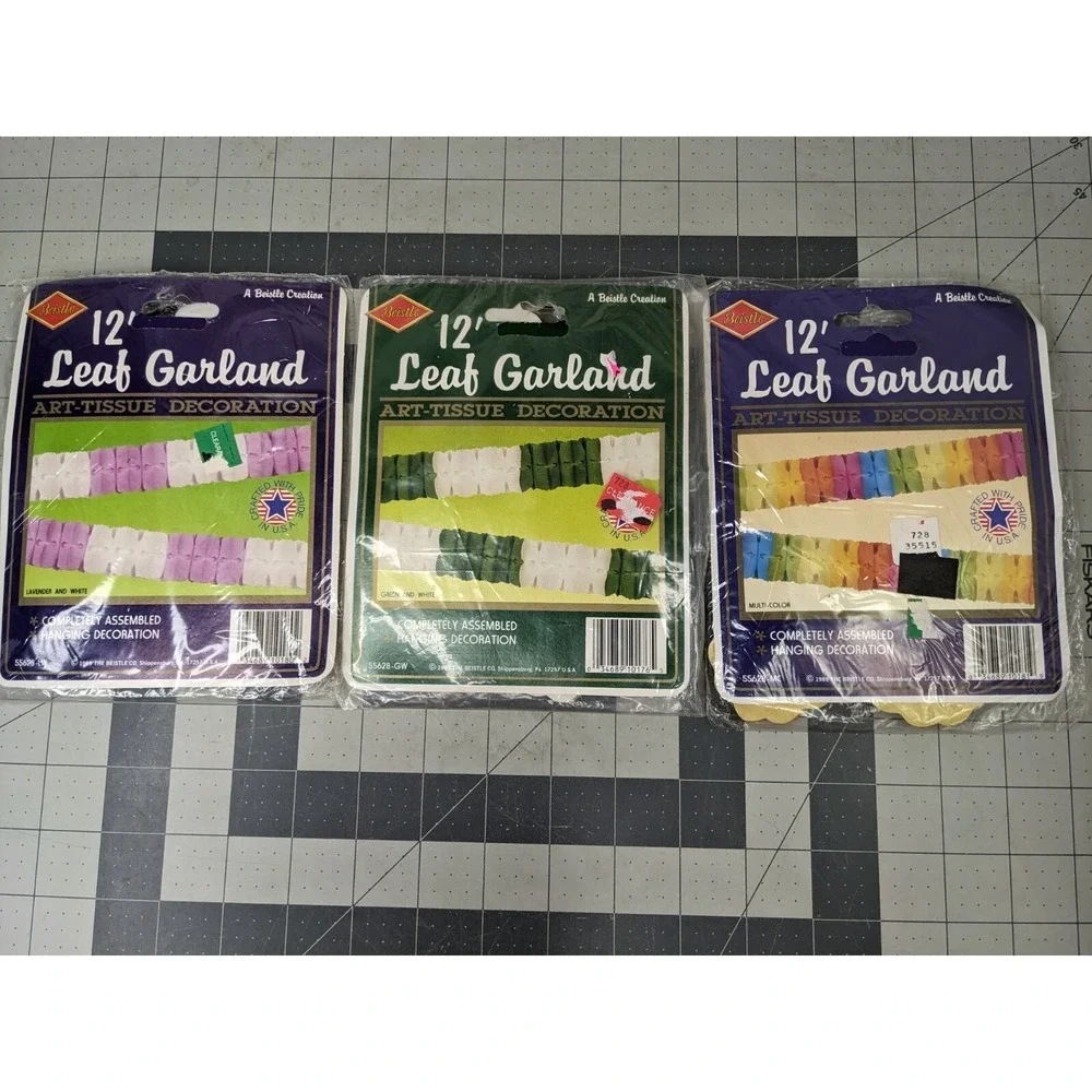 Beistle 12 Foot Leaf Garland 55628 Multicolor Lot 9 Inch & Westminster Bells Lot
